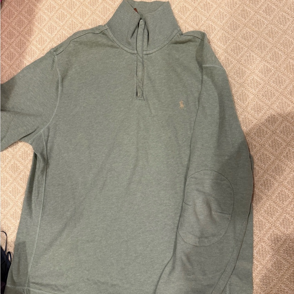 Ralph Lauren Olive Quarter-Zip Pullover